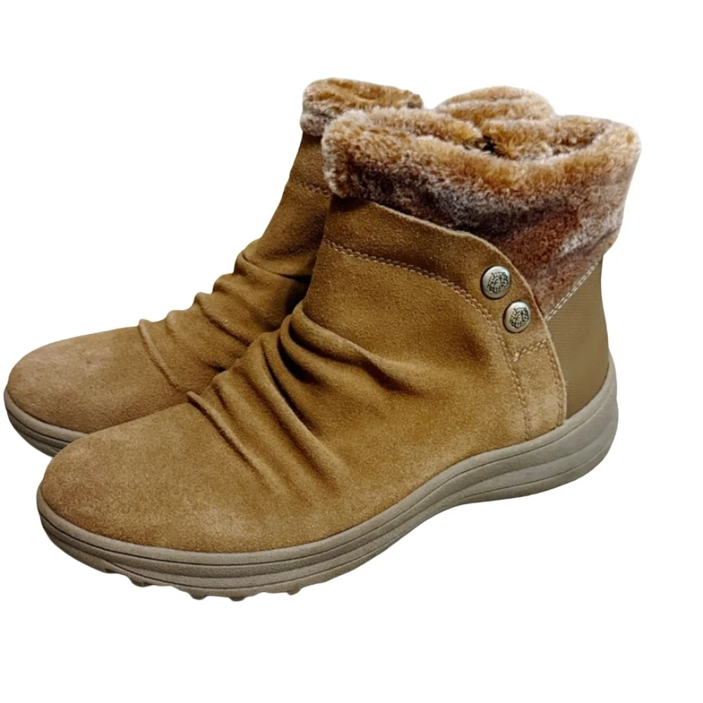 BareTraps Tan Winter Boots with Faux Fur